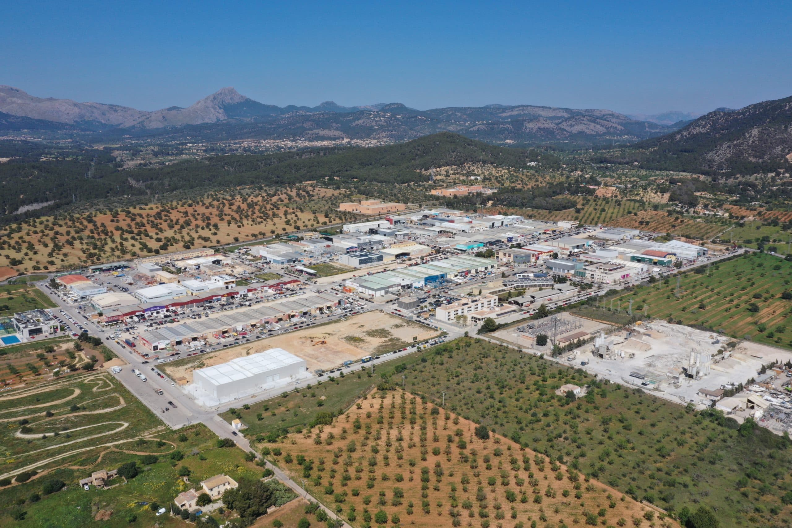 Vista aérea de zona urbana catastral